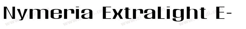 Nymeria ExtraLight E字体转换